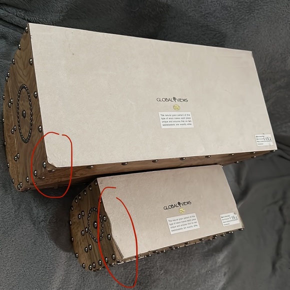 Global Views Wooden Boxes set of 2 - Picture 17 of 17